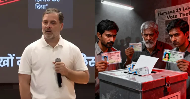 राहुल गांधी का बड़ा दावा: हरियाणा चुनाव में ’25 लाख वोट चोरी’, EC और BJP पर ‘H फाइल्स’ के साथ गंभीर आरोप